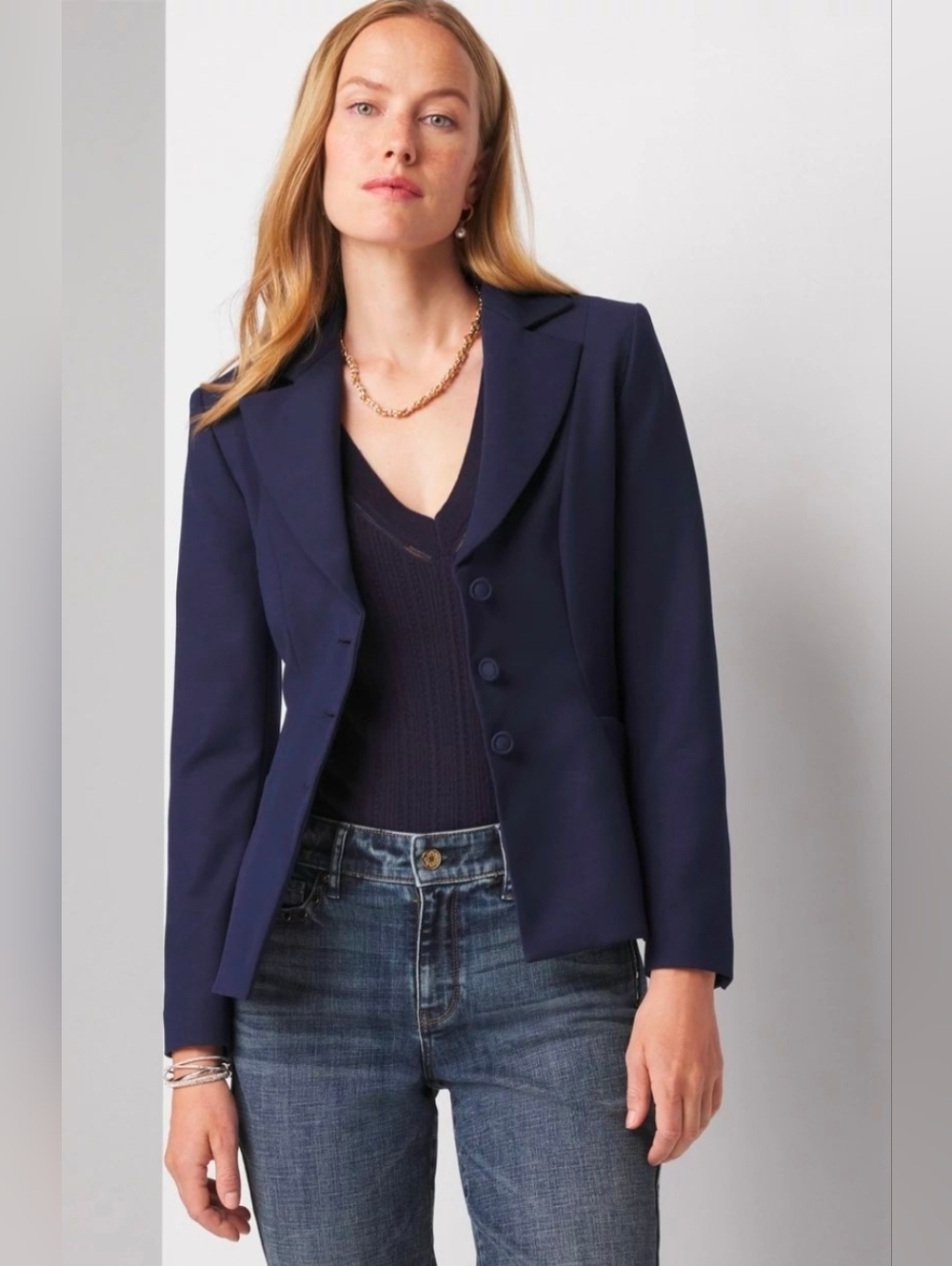 ❤️ WHITE HOUSE BLACK MARKET SIGNATURE BLAZER JACKET, COMFORT STRETCH, 2